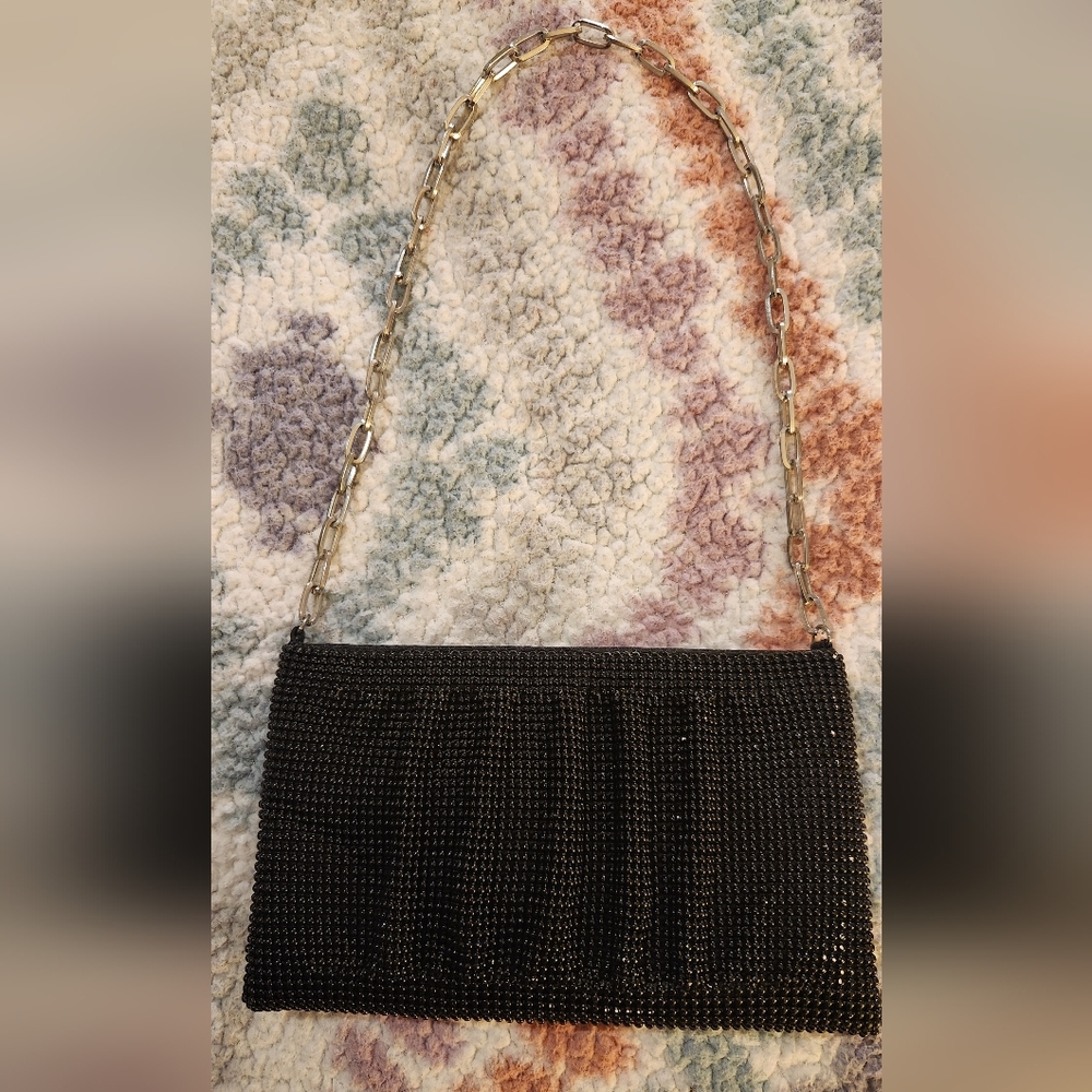 Elegant Night Out Black Beaded Women's Bag